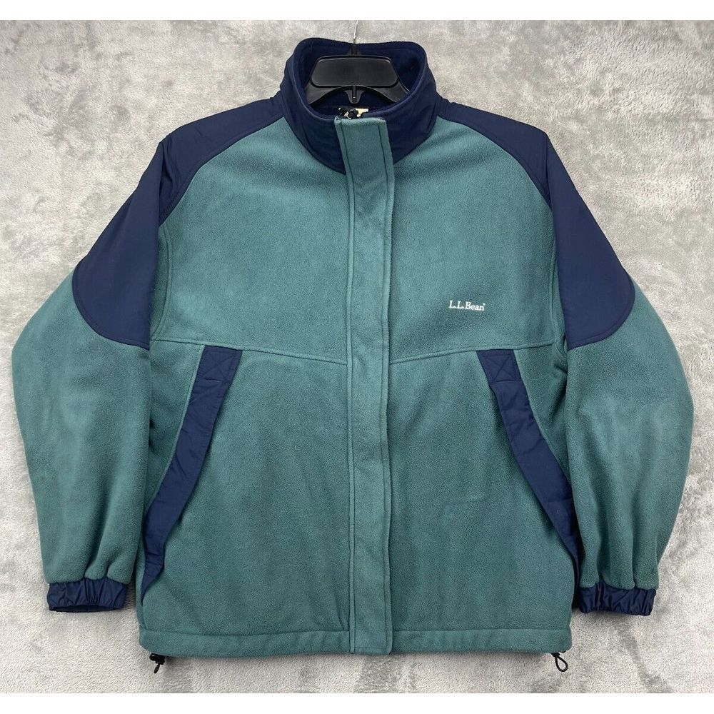 LL Bean Women's Polartec‎ Jacket Large Green Ski Windblock Series Outdoors